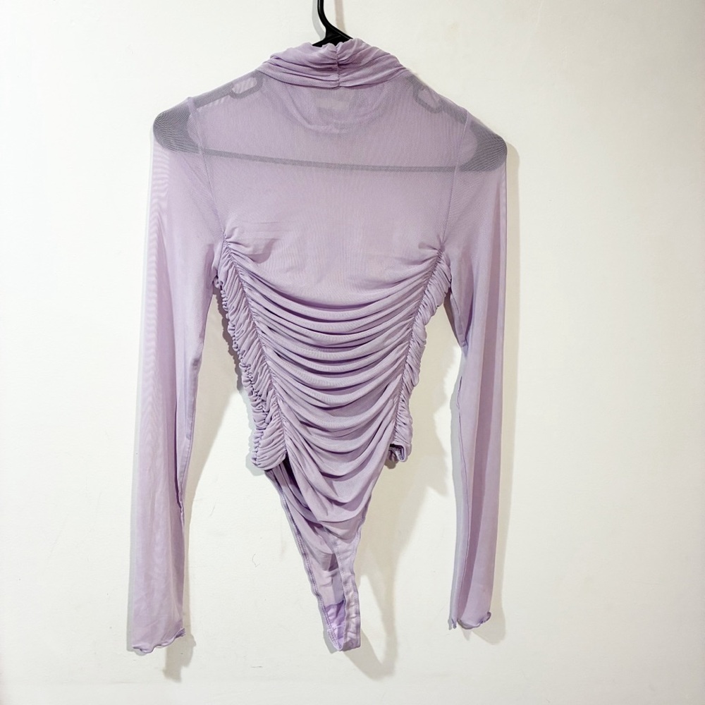 Free People Intimately Under It‎ All Mesh Ruched Sheer Sexy Bodysuit Medium NEW - Picture 7 of 7